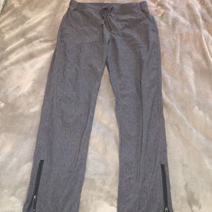athleta girls gray sweat/track pants